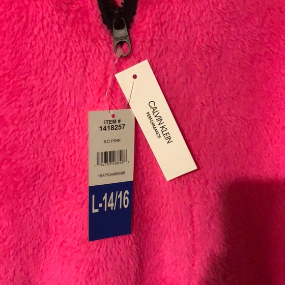 Calvin Klein Big Girls hoodie fleece jacket. - Picture 4 of 5